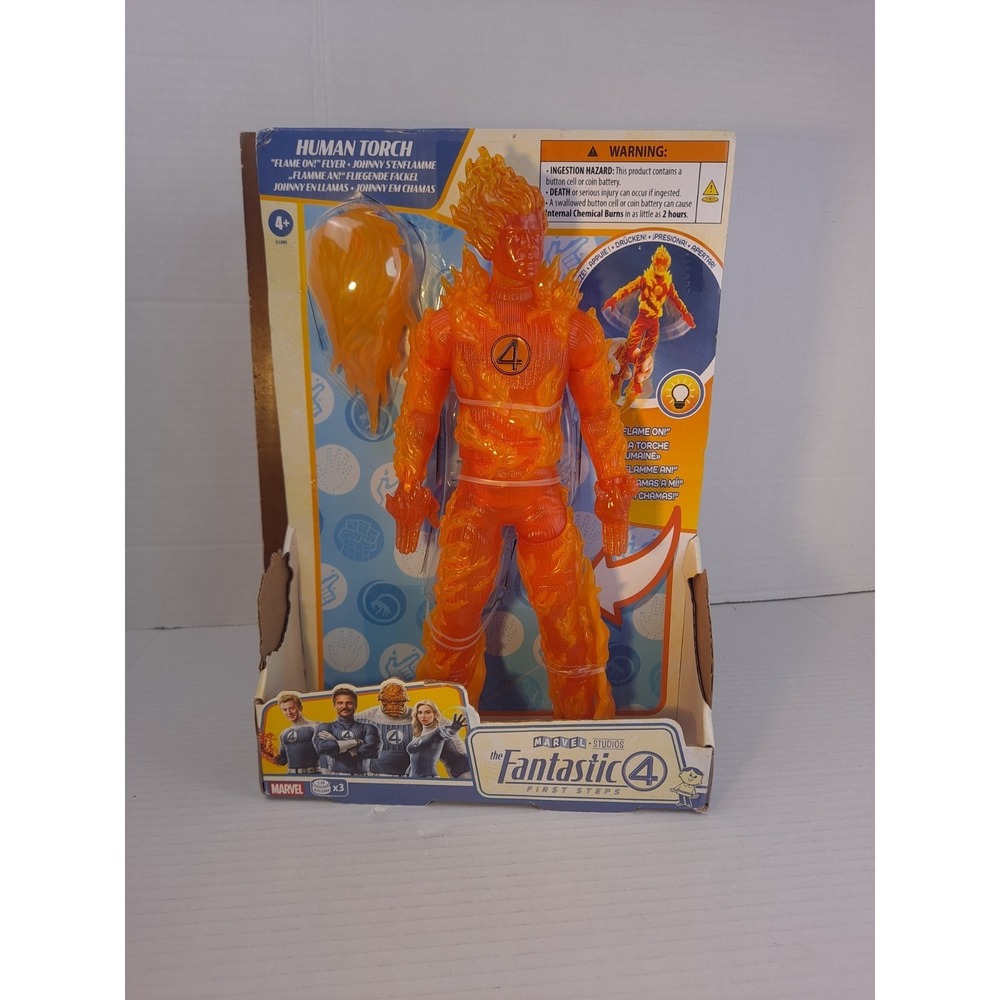 Marvel Studios Fantastic‎ 4 First Steps Titan Hero Series HUMAN TORCH 10" Figure